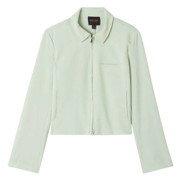 Truth Jackets & Blazers - TRUTH by republic - Modern Woven Zip Jacket light sage